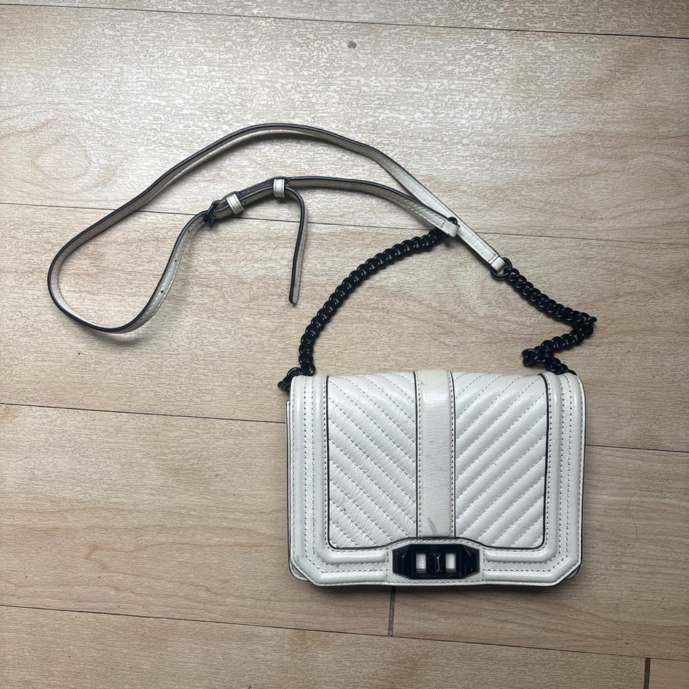 Rebecca Minkoff White Quilted Crossbody Bag